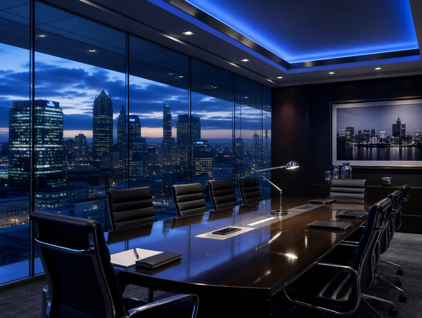 Signature's Workspace executive boardroom with modern glass partitions
