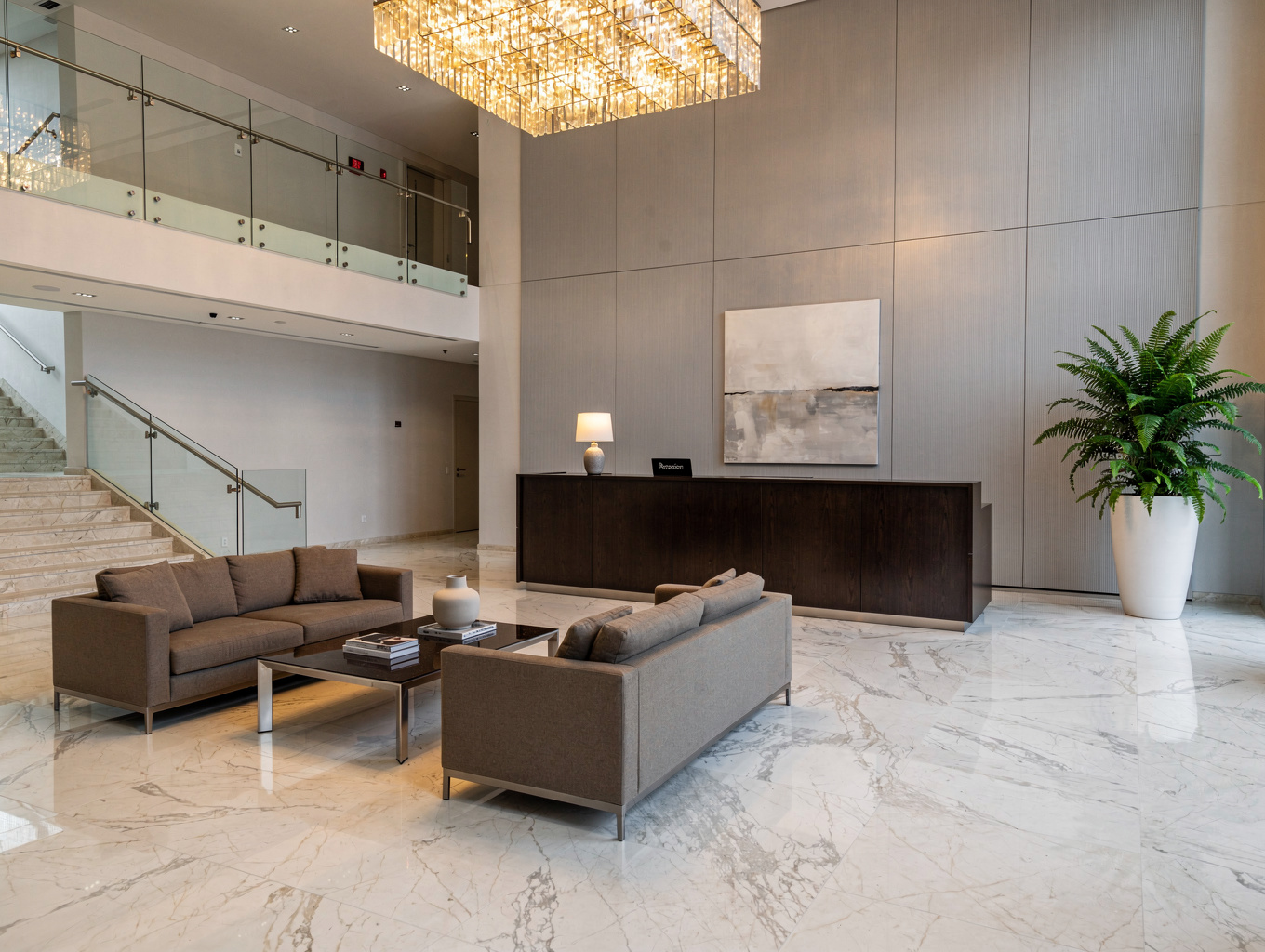 Signature's Workspace elegant reception lobby